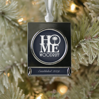 ZUHAUSE Woodruff SC (Anpassung) Banner-Ornament Silber