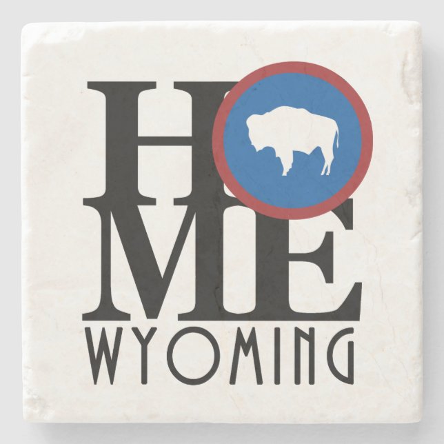 ZUHAUSE Wyoming Steinuntersetzer (Vorderseite)