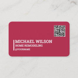 Zuhause zum Entfernen des QR-Codes Visitenkarte