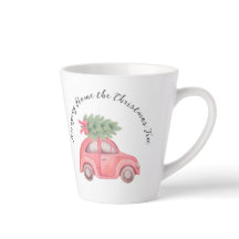 Zuhause zum Weihnachtsbaum bringen, Latte-Tasse