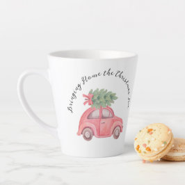 Zuhause zum Weihnachtsbaum bringen, Latte-Tasse Milchtasse