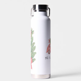 Zuhause zum Weihnachtsbaum bringen Trinkflasche