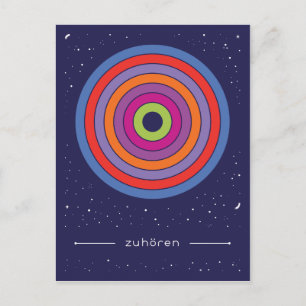 zuhören postkarte
