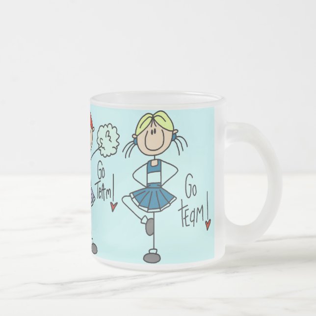 Zujubelnde Gruppe-Glas-Tasse Mattglastasse (Rechts)