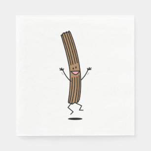 Zujubelndes springendes Churro Serviette