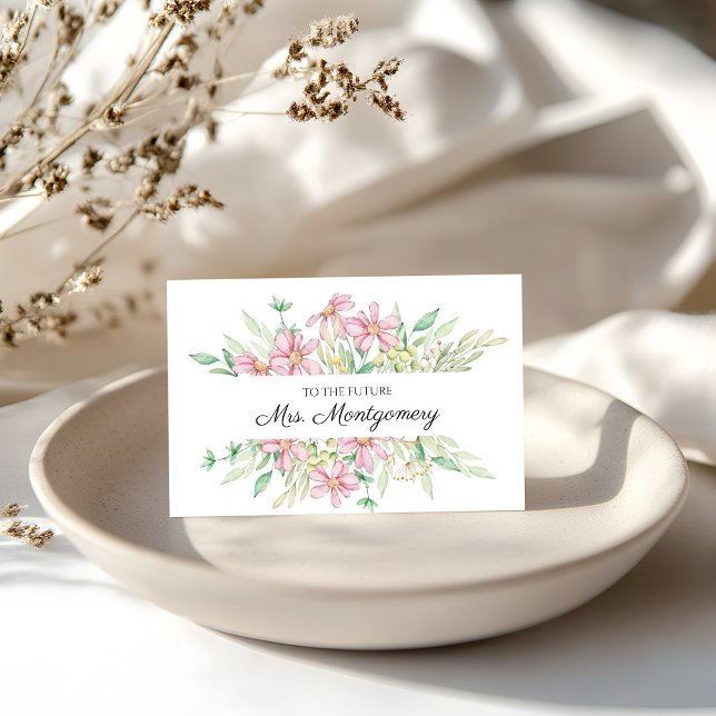 Zukunft Brautparty Floral Glückwunsch Karte (Von Creator hochgeladen)