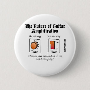 Zukunft der Gitarren-Verstärkung auf Weiß Button