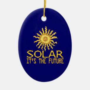 Zukunft der Solarenergie Keramikornament