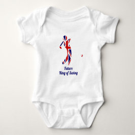 Zukunft des Swing-King | Union Jack Flag Golf Play Baby Strampler