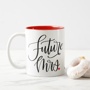 Zukunft Frau Calligraphy Custom Red Zweifarbige Tasse