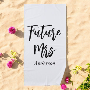 Zukunft Frau Schwarz-weiß Bachelorette Beach Towel Strandtuch