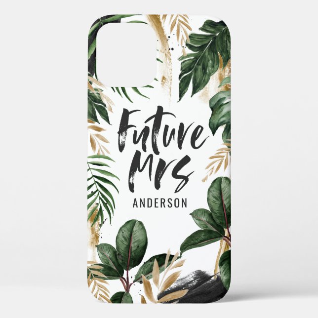 Zukunft Frau Tropical leaf und Typografie Case-Mate iPhone Hülle (Rückseite)