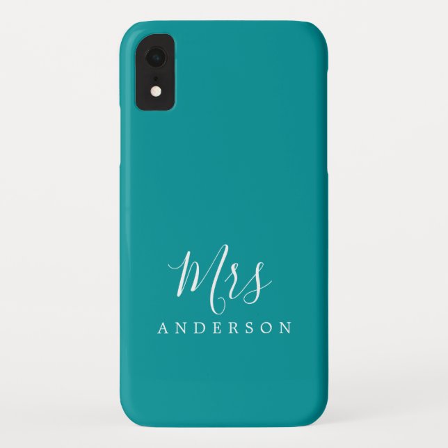 Zukunft Frau Vibrant Green Chic Script Bride Case-Mate iPhone Hülle (Rückseite)