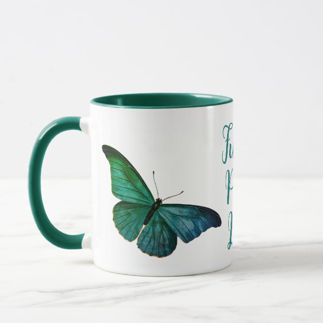 Zukunft, Frieden, Liebe Tasse (Links)