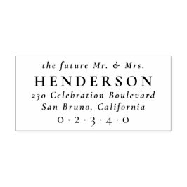 Zukunft Herr & Mrs. Classic Rücksendeadresse Gummistempel