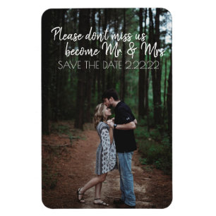 Zukunft Herr & Mrs Save the Date Magnet