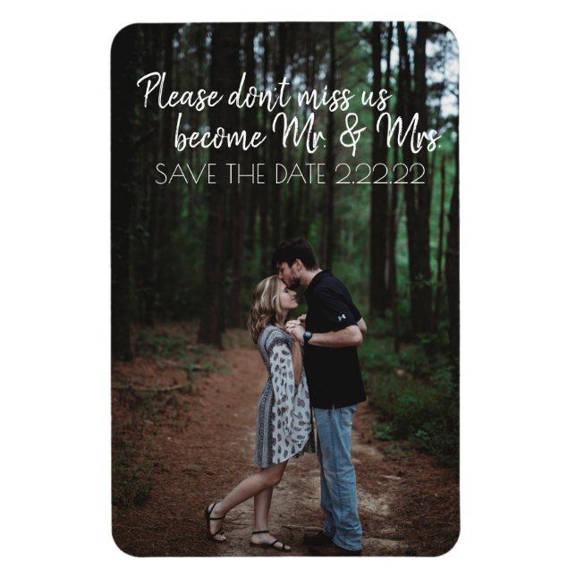 Zukunft Herr & Mrs Save the Date Magnet (Vertikal)