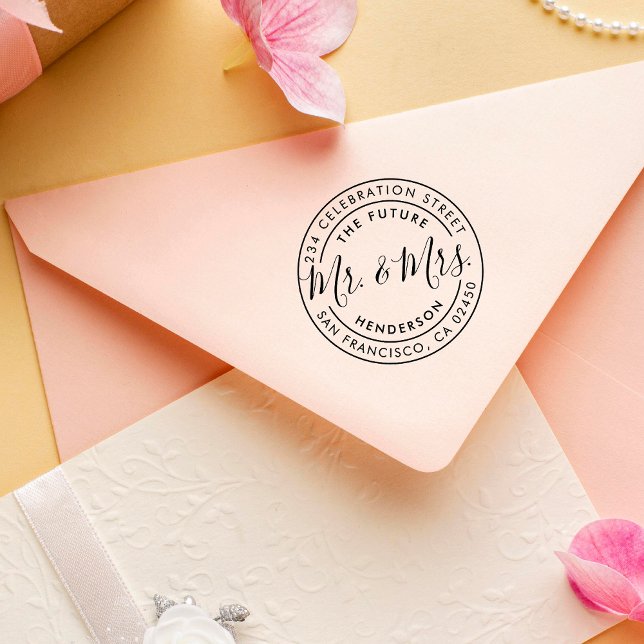 Zukunft Individuelle Name & Runde Rücksendeadresse Gummistempel (Von Creator hochgeladen)