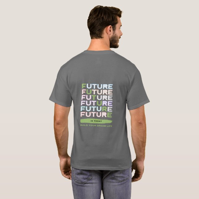 Zukunft ist heute Basic Dark T-Shirt (Schwarz voll)