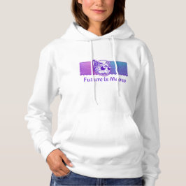 Zukunft ist Meow - Cyberpunk Neon Cat Hoodie
