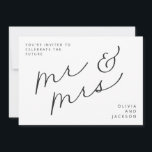 Zukunft Mr. & Mrs. Script Foto B/W Save the Date<br><div class="desc">Jeden Tag fügen wir neue Designs hinzu!</div>