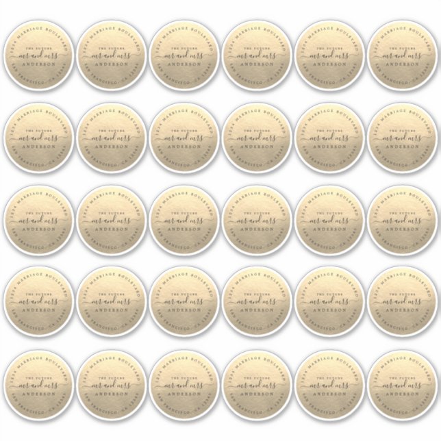 Zukunft Rücksendeadresse 2 Zoll Sticker 30x (Vorderseite)