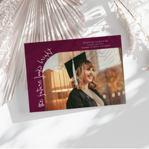 Zukunft sieht hell aus Cranberry Gebogene Foto Ankündigung