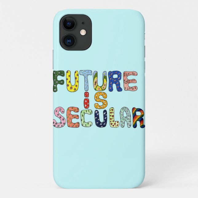ZUKUNFT SIND SEKULÄRE Cartoon-Buchstaben Case-Mate iPhone Hülle (Rückseite)