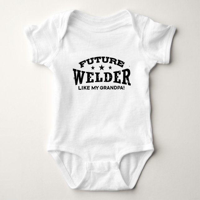 Zukunft Welder wie mein Opa Baby Strampler (Vorderseite)