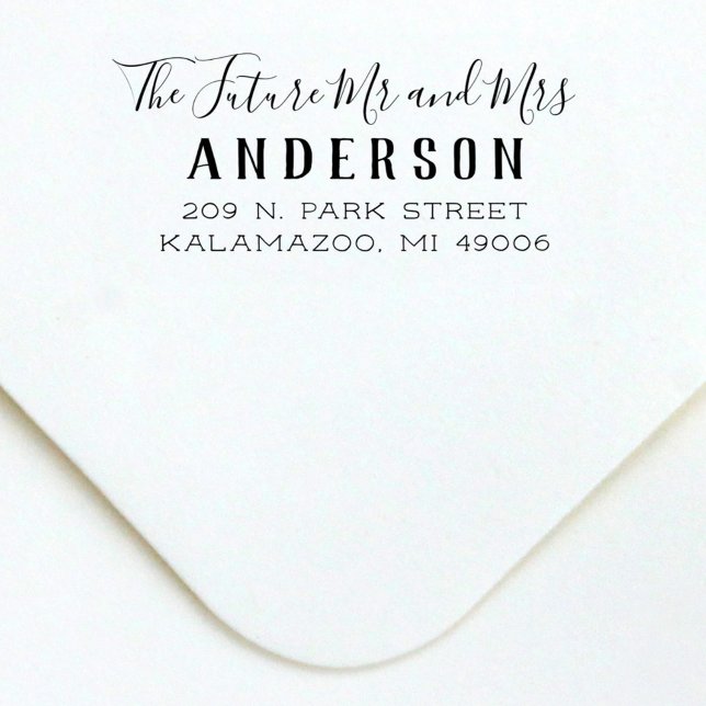 Zukünftige Adresse von Herrn und Frau für Rücksend Permastempel (Von Creator hochgeladen)