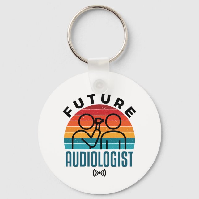 Zukünftige Audiologin Schlüsselanhänger (Vorderseite)