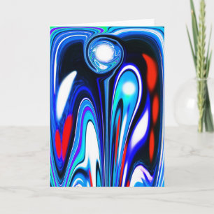 Zukünftige Elemente Kunst Feiertagskarte