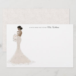 Zukünftige Frau Bride danke Ihnen Stationery Briefpapier