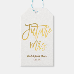 Zukünftige Frau Faux-Goldfolie Moderne Schrift Fav Geschenkanhänger