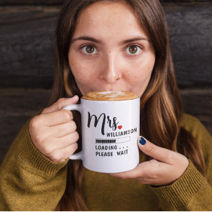Zukünftige Frau Loading Bitte warten Hochzeit Tasse