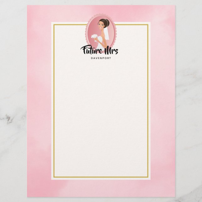 Zukünftige Frau mit Bride in Wedding Gown (Vorderseite)