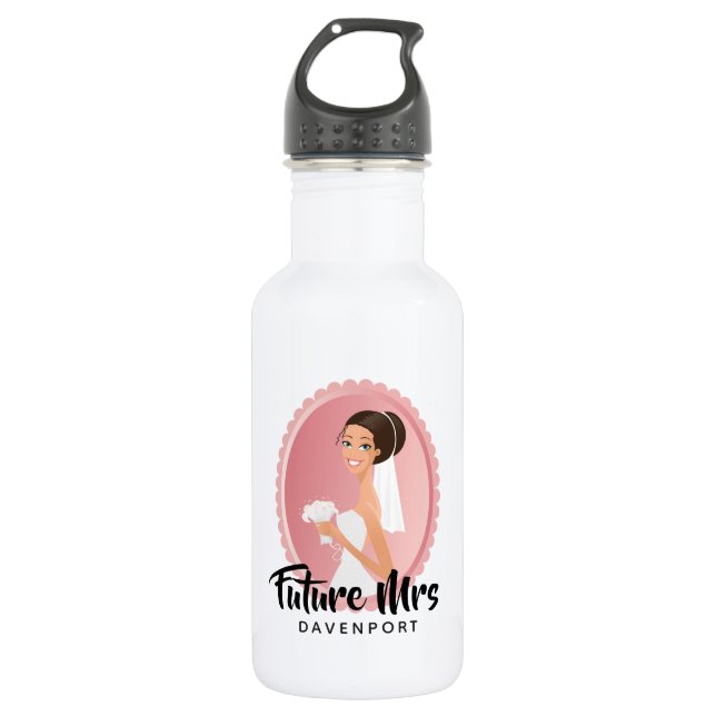 Zukünftige Frau mit Bride in Wedding Gown Trinkflasche (Vorderseite)