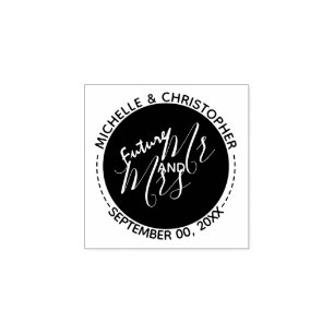 Zukünftige Frau Paare Hochzeit Gummistempel
