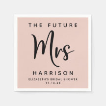 Zukünftige Frau Personalisiert Blush Pink Brautpar