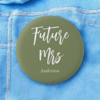 Zukünftige Frau Sage Green Bride Button
