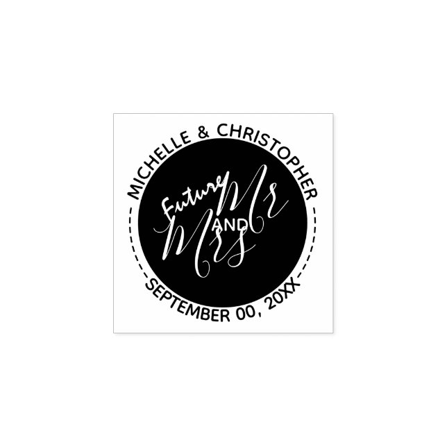 Zukünftige Frau Save the Date Paare Hochzeit Gummistempel (Prägung)
