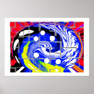 Zukünftige Galaxie-Karte Poster