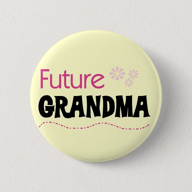 Zukünftige Großmutter-T-Shirts und Geschenke Button (Vorderseite)