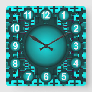 Zukünftige High-Teche atomaruhr Quadratische Wanduhr