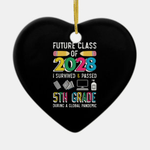 Zukünftige Klasse 2028 hat die 5. Klasse überstand Keramik Ornament