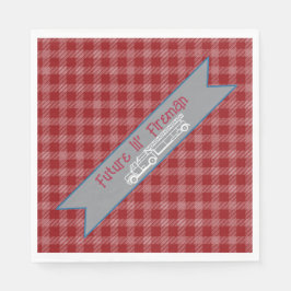 Zukünftige kleine Feuerwehrelemente-Picknickservie Serviette