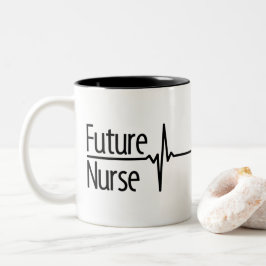 Zukünftige Krankenschwester EKG Zweifarbige Tasse