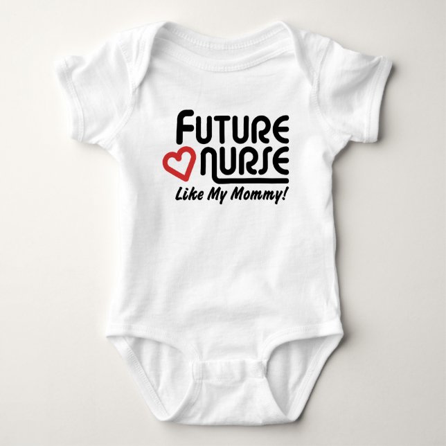 Zukünftige Krankenschwester wie meine Mama Baby Strampler (Vorderseite)