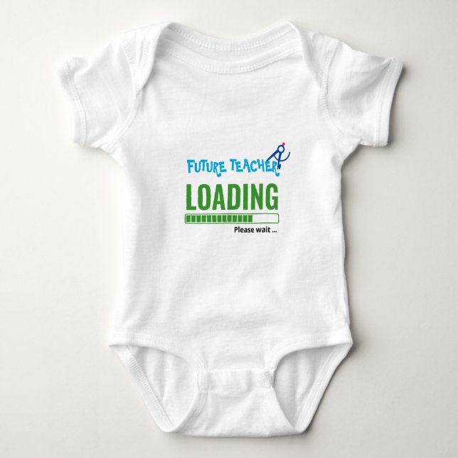 Zukünftige Lehrerin Loading Funny Personalisiert U Baby Strampler (Vorderseite)