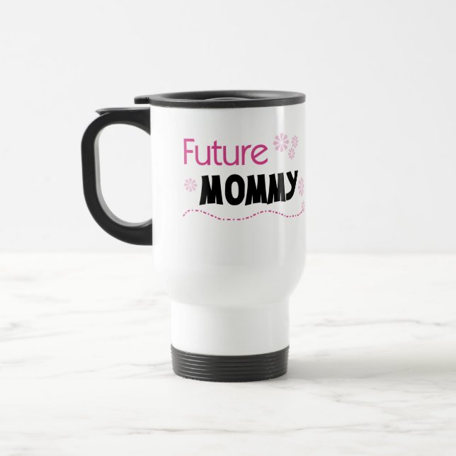 Zukünftige Mama-T-Shirts und Geschenke Reisebecher (Links)